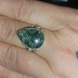 Seraphinite Ring Triple Band Size 8